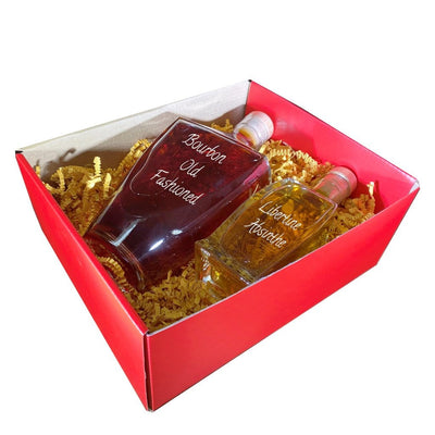 Two Cocktails in One gift Set. Happy birthday gift ideas. Christmas basket.