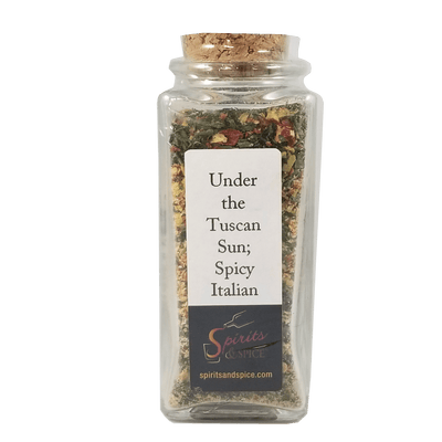 Under the Tuscan Sun Spicy Italian in bottle. Spice and meat rubs. Spice blends. Herb blends.