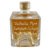 Valhalla Pyre Peated Swedish Single Malt Whiskey in small bottle. Drinks from Sweden. Viking alcoholic drinks.