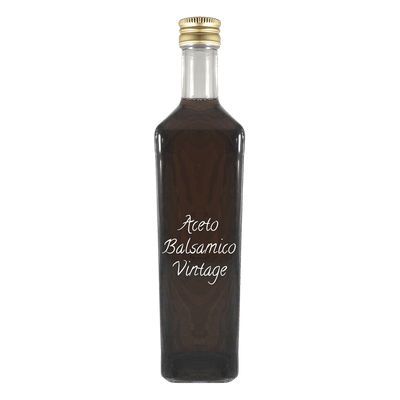 Aceto Balsamico Vintage vinegar in bottle. Dark balsamic vinegar. white vinegar vs white wine vinegar.