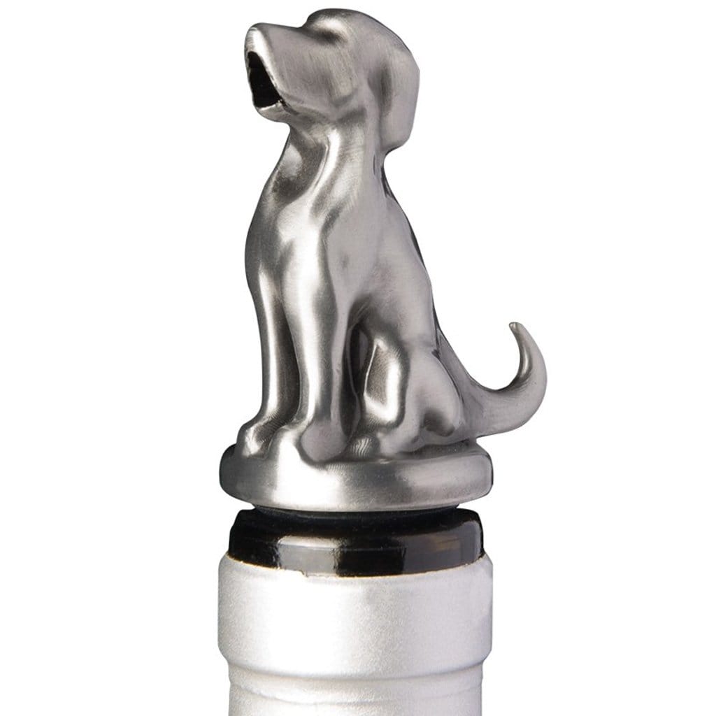 Stainless Steel Dog Wine Aerator Pourer - Deluxe Decanter Spout For Robust Red And White Wine - Pour Amore Bottle Pourer/Stopper & Air Diffuser By Chris's Stuff
